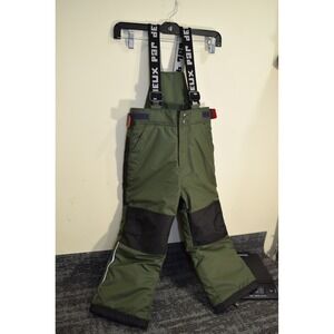 Deux par Deux Snow Pants Olive Green Bib Ski BOYS 4T Reinforced Knees